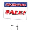 Signmission Liquidation Sale Yard Sign & Stake outdoor plastic coroplast window, C-1824 Liquidation Sale C-1824 Liquidation Sale